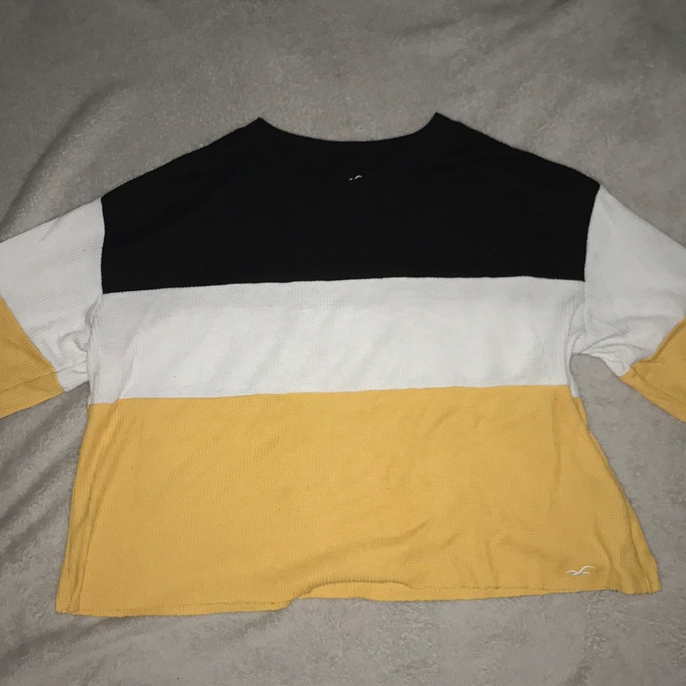 yellow black and white long sleeve